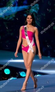 Mandatory Credit: Photo by Gemunu Amarasinghe/AP/Shutterstock (10033288z)
Miss Malaysia Jane Teoh participates in the swimsuit and evening gown stage of the 67th Miss Universe competition in Bangkok, Thailand
Miss Universe, Bangkok, Thailand - 13 Dec 2018